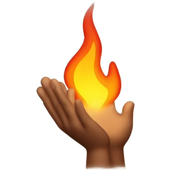 Warming hands over a fire  emoji