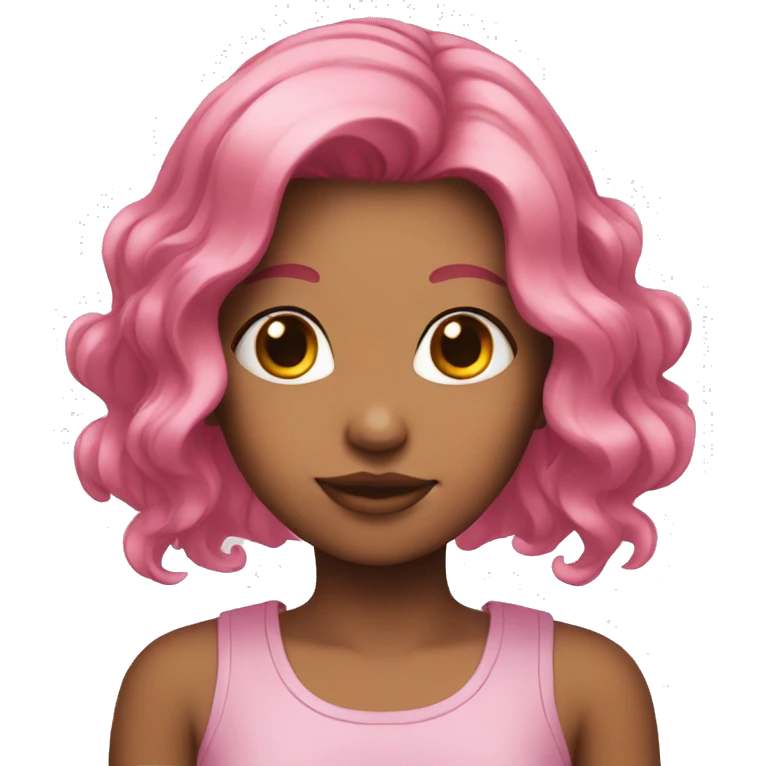 girl with pink hair emoji
