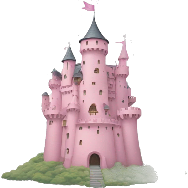 pastel pink moving castle emoji