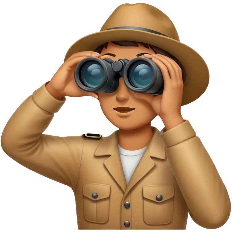 person using binoculars emoji