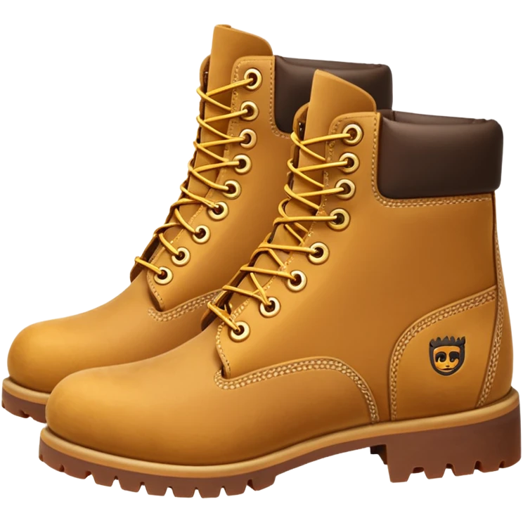 Сделай пару ботинок Timberland в классической расцветке emoji