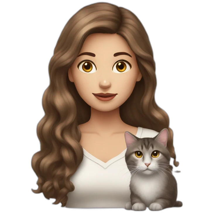 Girl-with-brunette-hair-and-cat-angora emoji