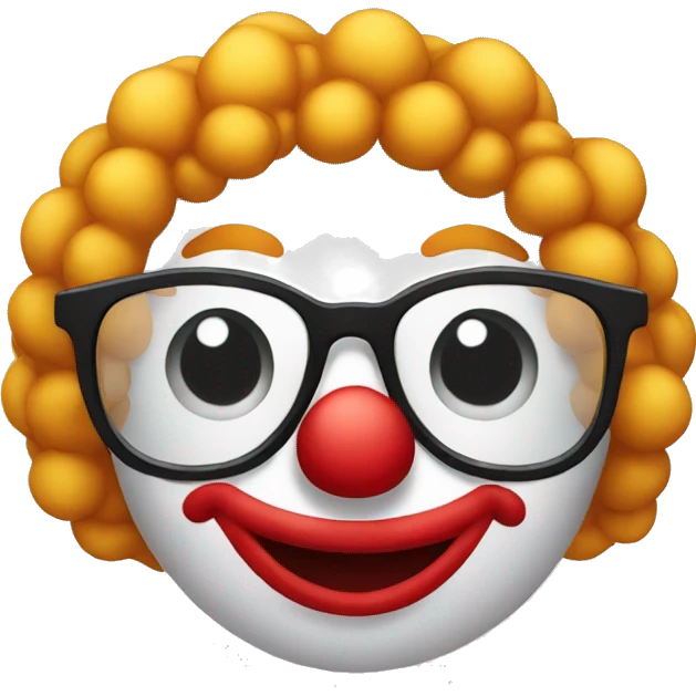Clown glasses emoji