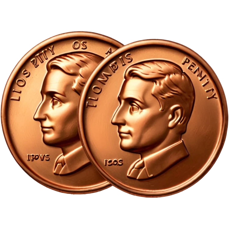 Two pennies  emoji