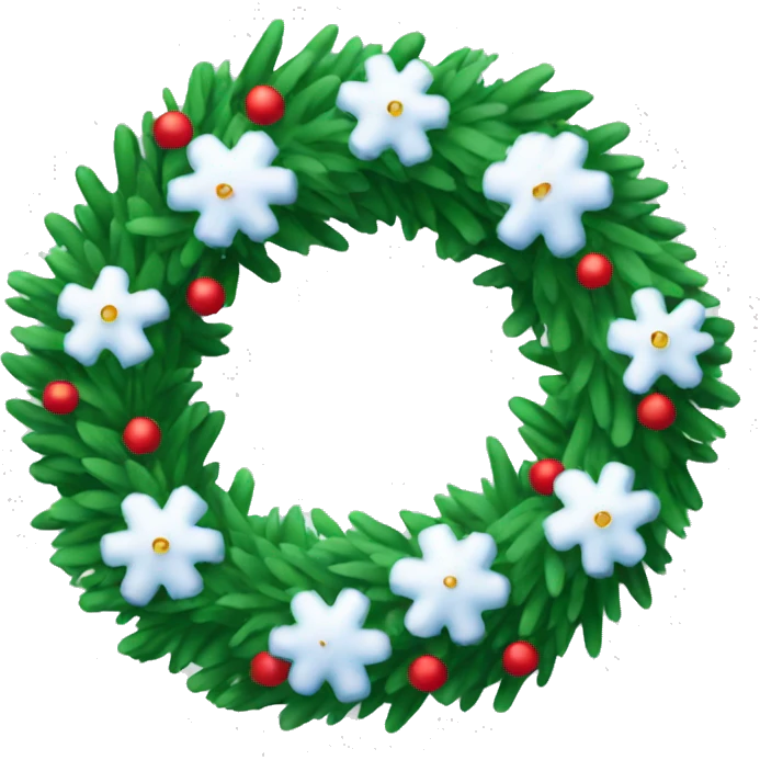 snow wreath   emoji