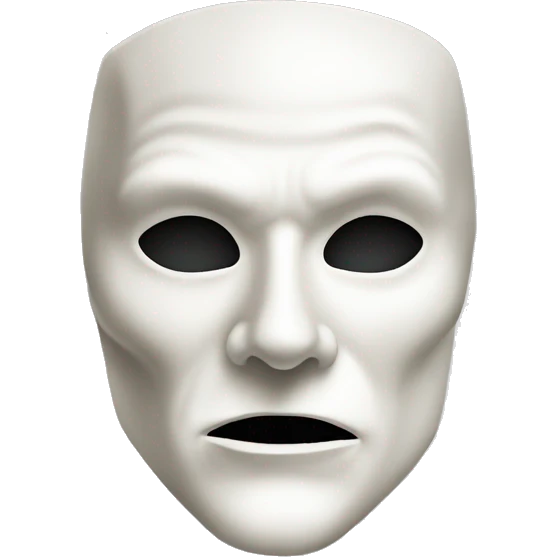 Phantom of the opera mask, half emoji