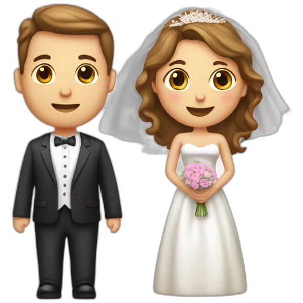 Un homme et une femme enceinte mariage  emoji