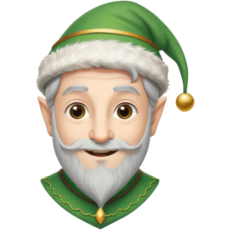dumbledore smiling and wearing a christmas elf hat emoji