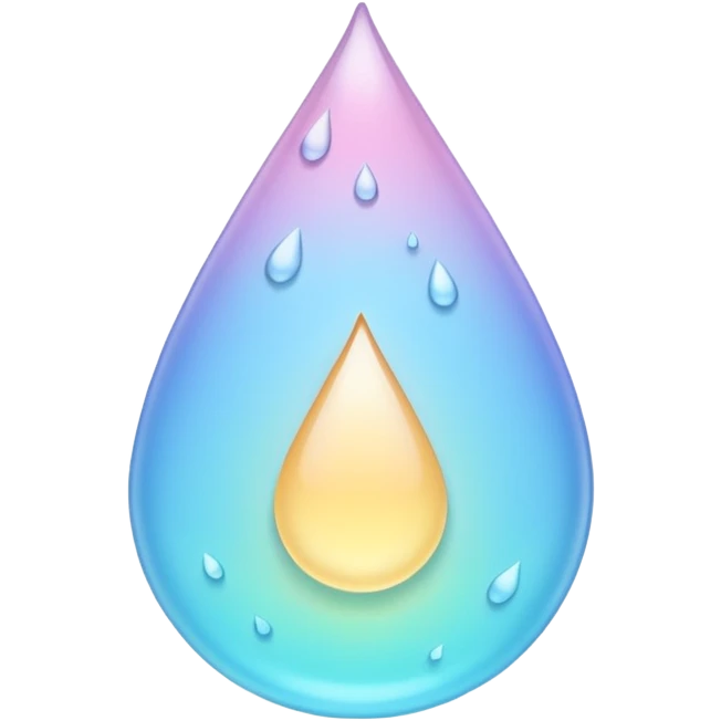 Pastel raindrop emoji