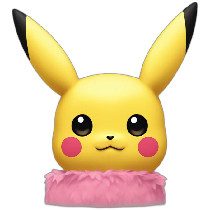 Pikachu avec black pink emoji
