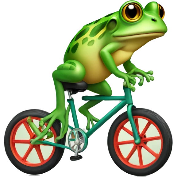 Frog on a unicycle emoji