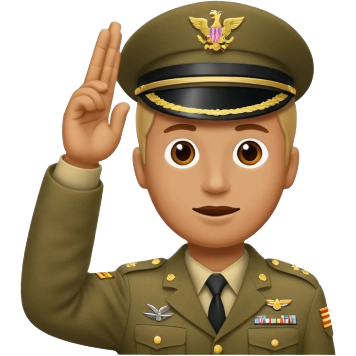 Penis doing army salute emoji