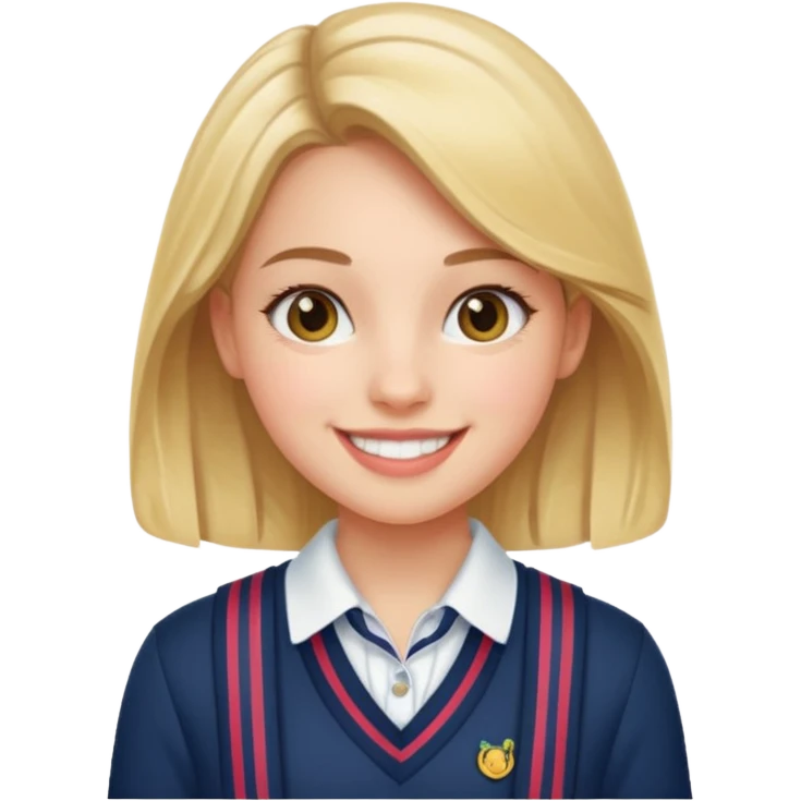 a girl with preppy stuf emoji