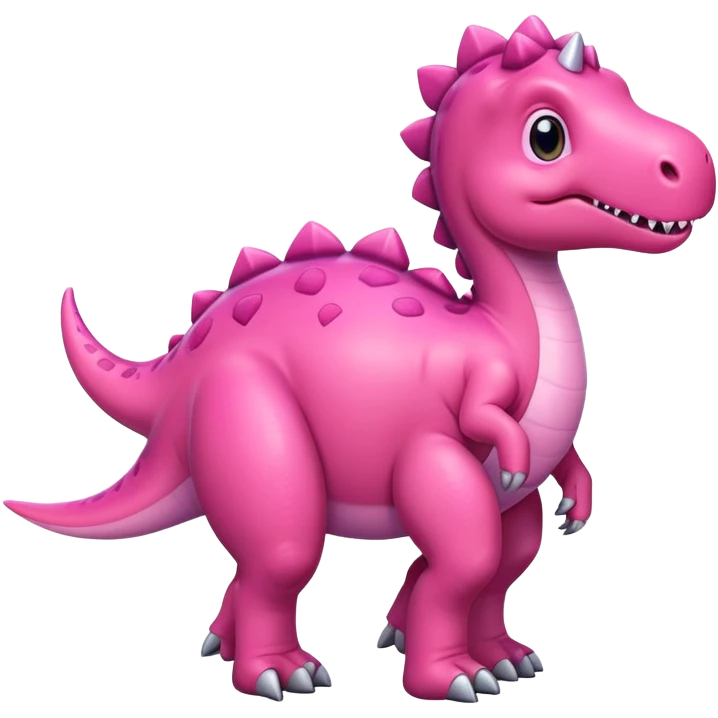 pink dinosaur with hooves emoji
