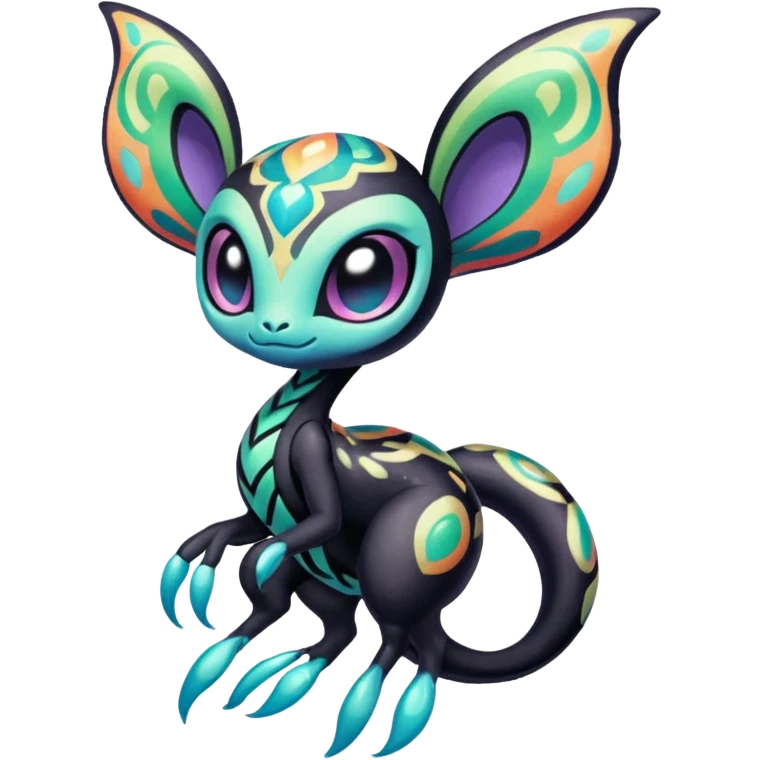 Colorful Exotic Meloetta-Venom-Stitch-Fakémon-creature-hybrid emoji