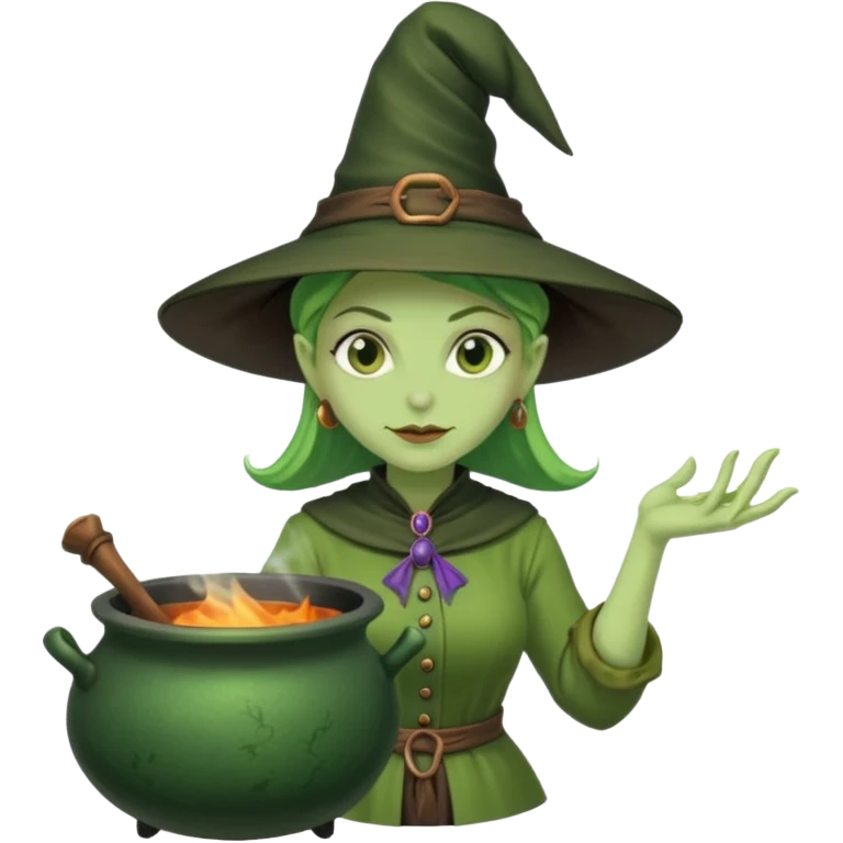 green witch cooking potion emoji