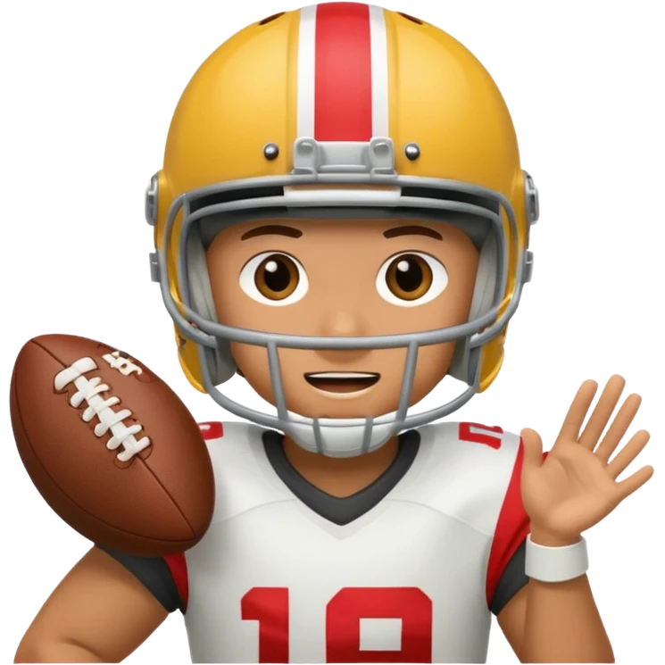 A person playing football on the field emoji