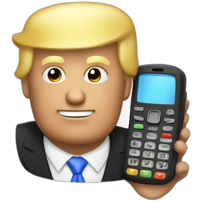 Trump with a phone emoji