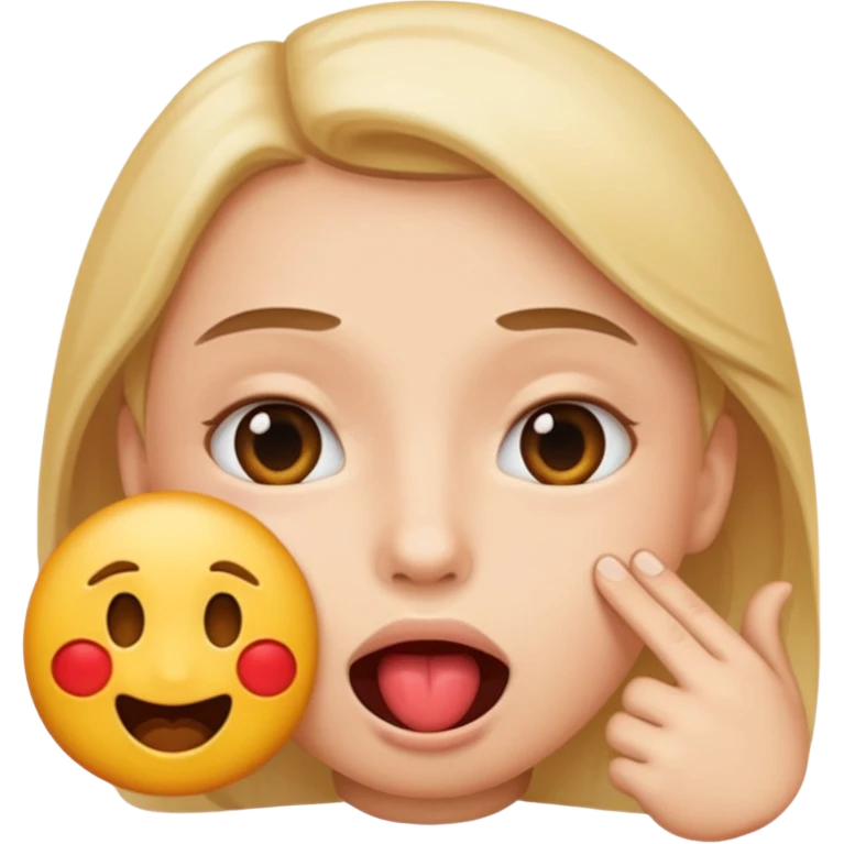 Emoji sucking emoji