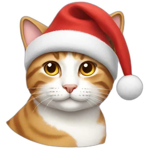 Cat with noel hat emoji