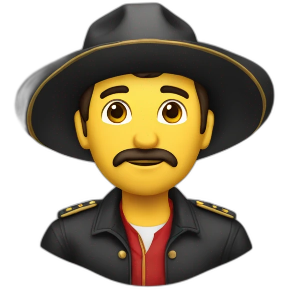 OBRERO CON CASCO Y OBEROL NEGRO  Y LA FRASE MUY BIEN emoji