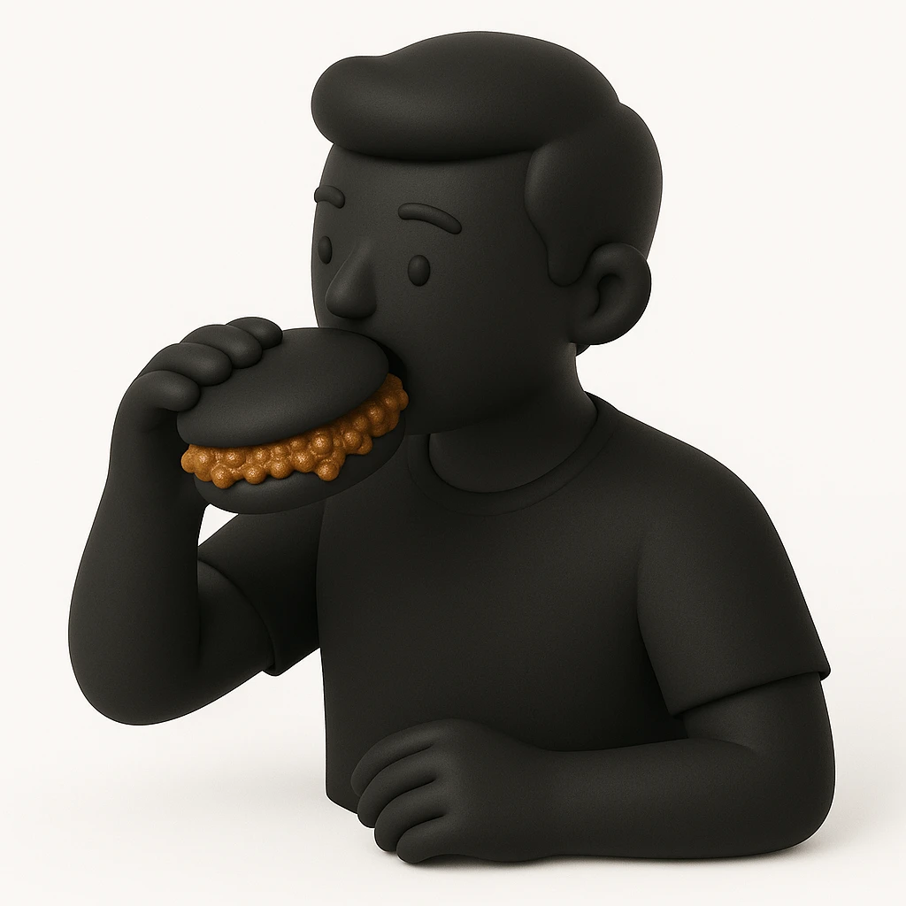 person eating sloppy joe emoji
