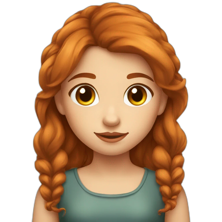 fille rousse yeux marron taches de rousseur emoji