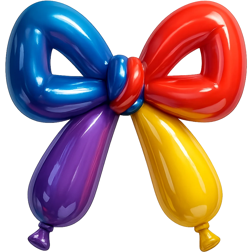 gothic bow, balloon style emoji