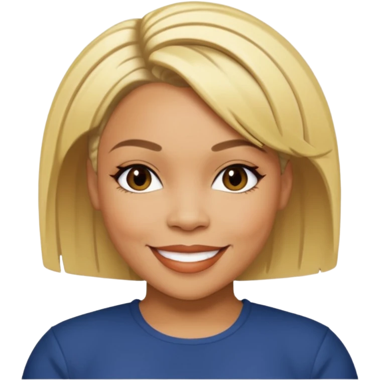 Tionne T-Boz Watkins with short blonde hair emoji