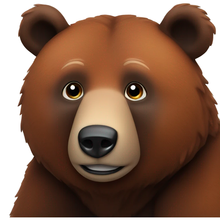 Cinnamon colored black bear large emoji