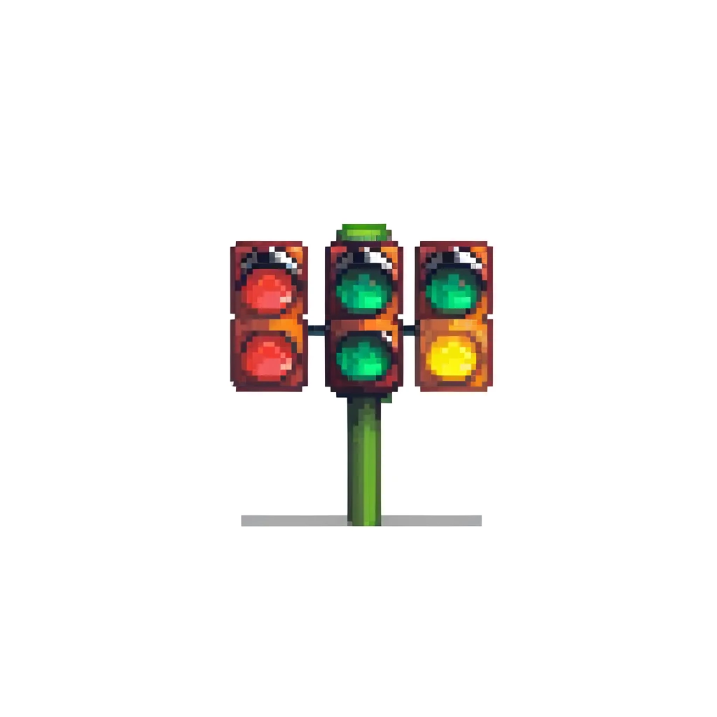 simple iconic traffic light emoji