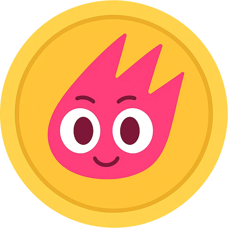 Create an emoji style gold token with a simple rim, featuring only the mascot head from the provided image. The design should have minimal details, no shadows, and be centered on a transparent background. The mascot head should be as in the reference image, styled to look like an emoji gold token with a simple rim. emoji