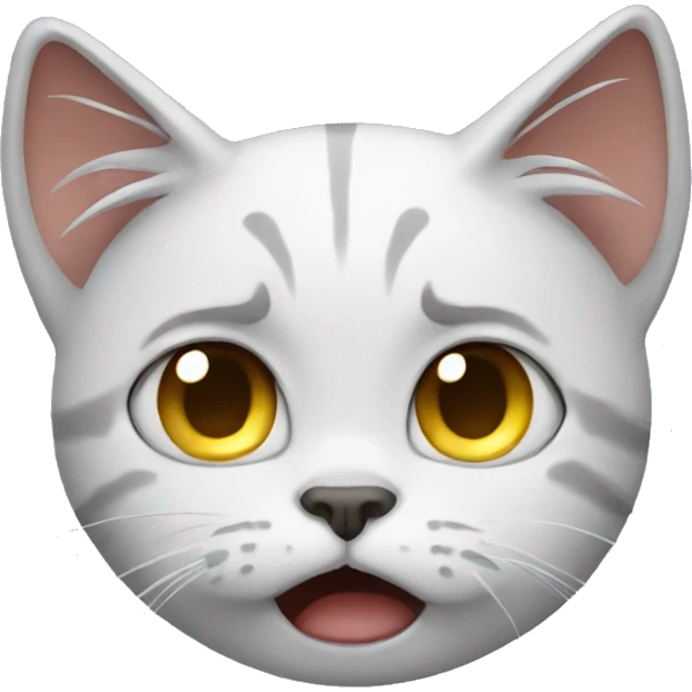Cat crying tear emoji