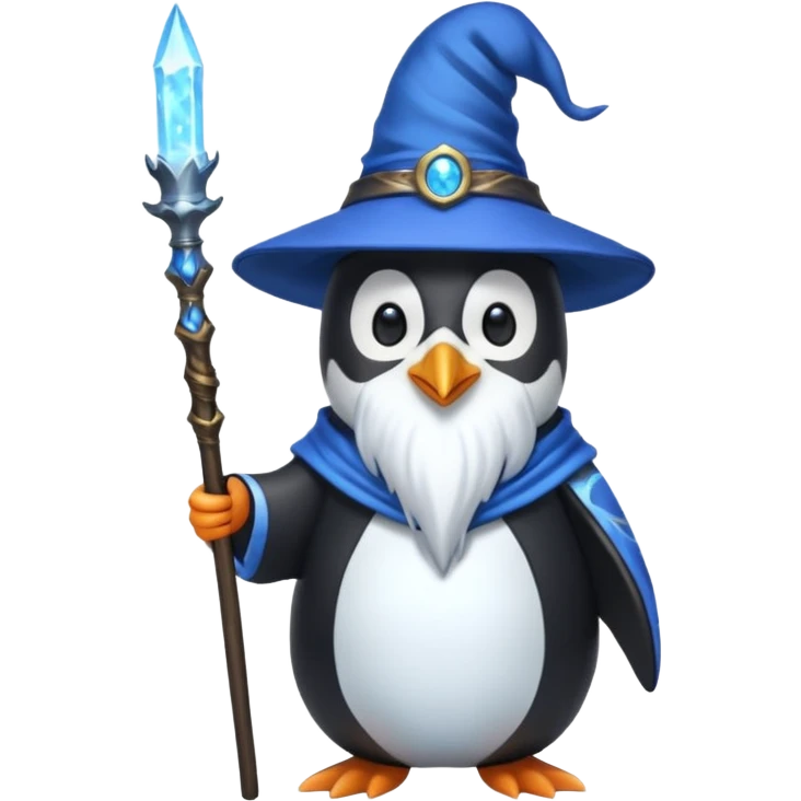 Penguin Wizard emoji