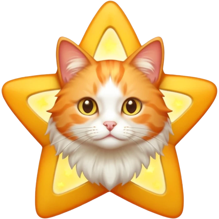 A cat inside of a star ⭐️ 🐱 emoji