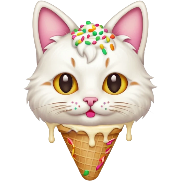 Cat with icecream emoji