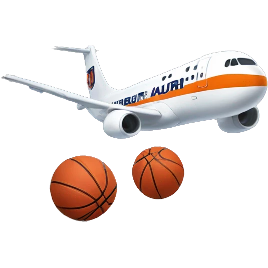 Auburn basketball on plane emoji
