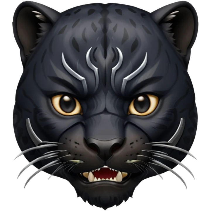 Black panther aggressive just the face emoji