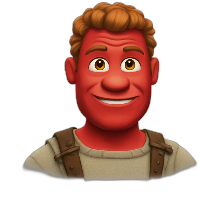 red-shrek emoji