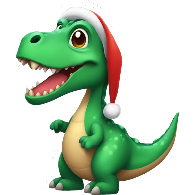 Christmas dinosaur  emoji