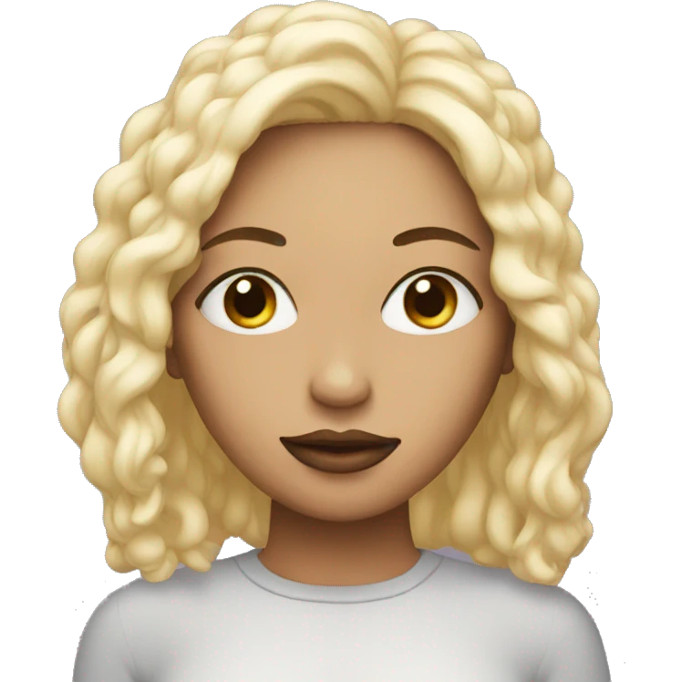 woman with make up covering her face emoji