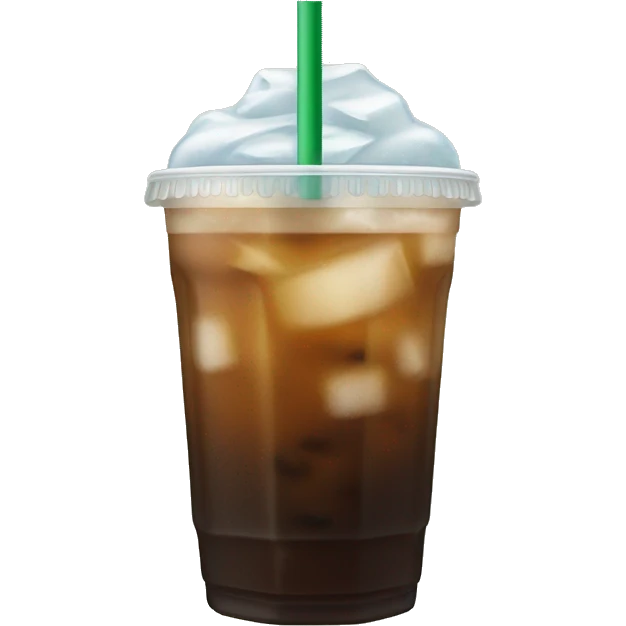 iced americano with green straw emoji