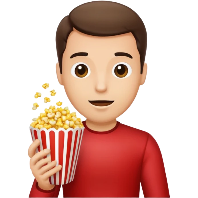 Un homme qui mange du pop-corn  emoji