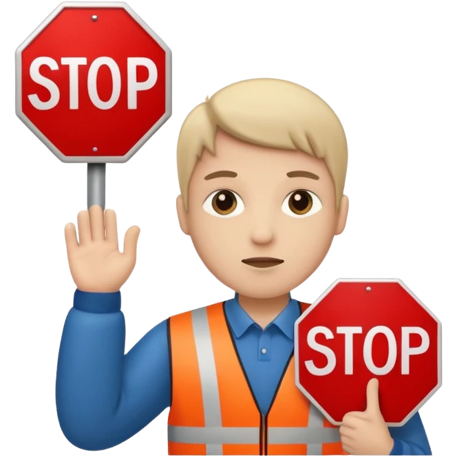 Person with the STOP sign emoji