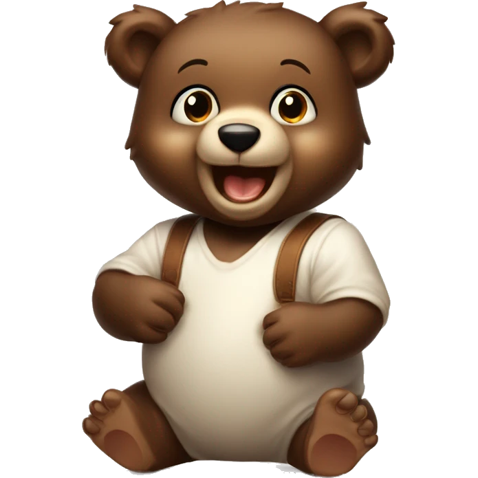 A playful and brazen baby bear.
Bringing wood and liking meat.
My hobbies are disturbing my grandfather, dancing while listening to music, and holding a surprise event. emoji