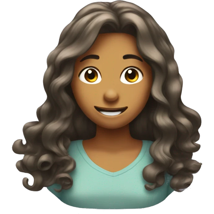 Girl flipping hair smirk emoji