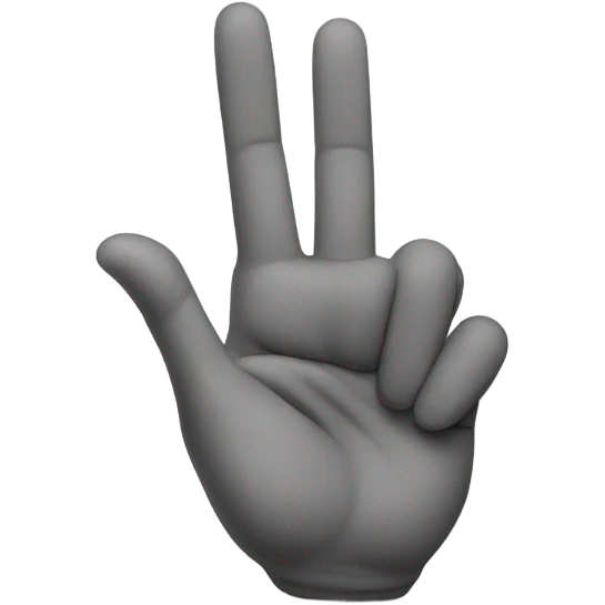 middle and ring fingers folded down emoji