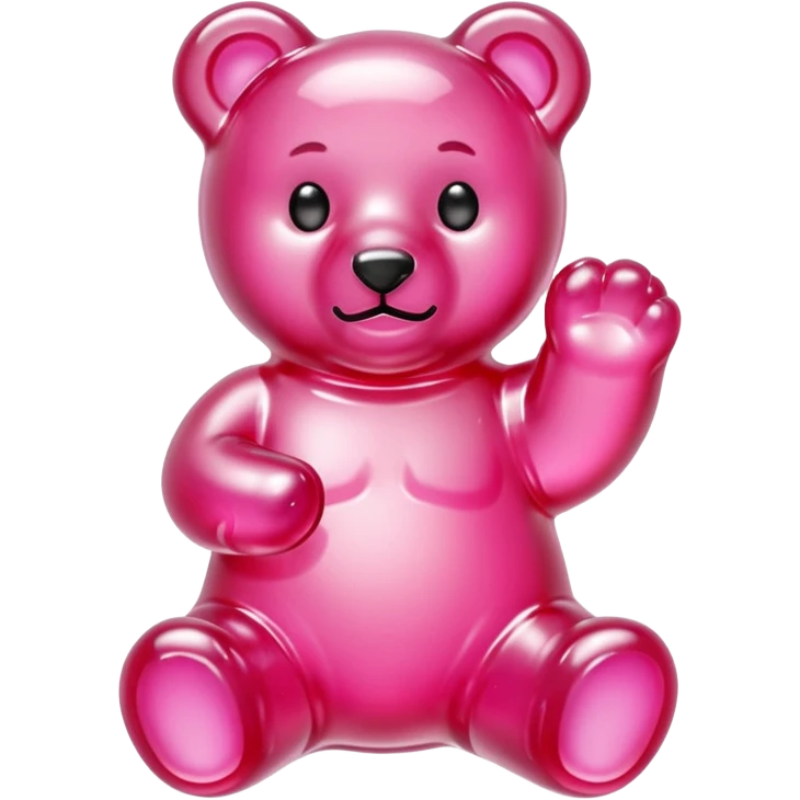 transparent pink gummy bear tender heart glitters pink emoji