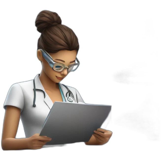 Futuristic-Biomedical-Engineer-studying-hologram-3d-model-of-breast emoji