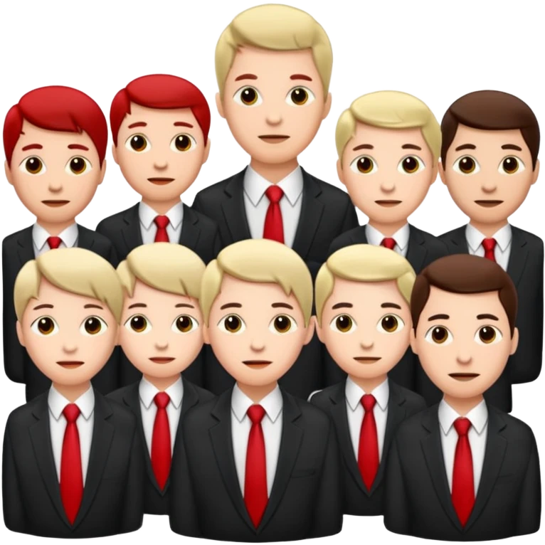 people with red ties emoji